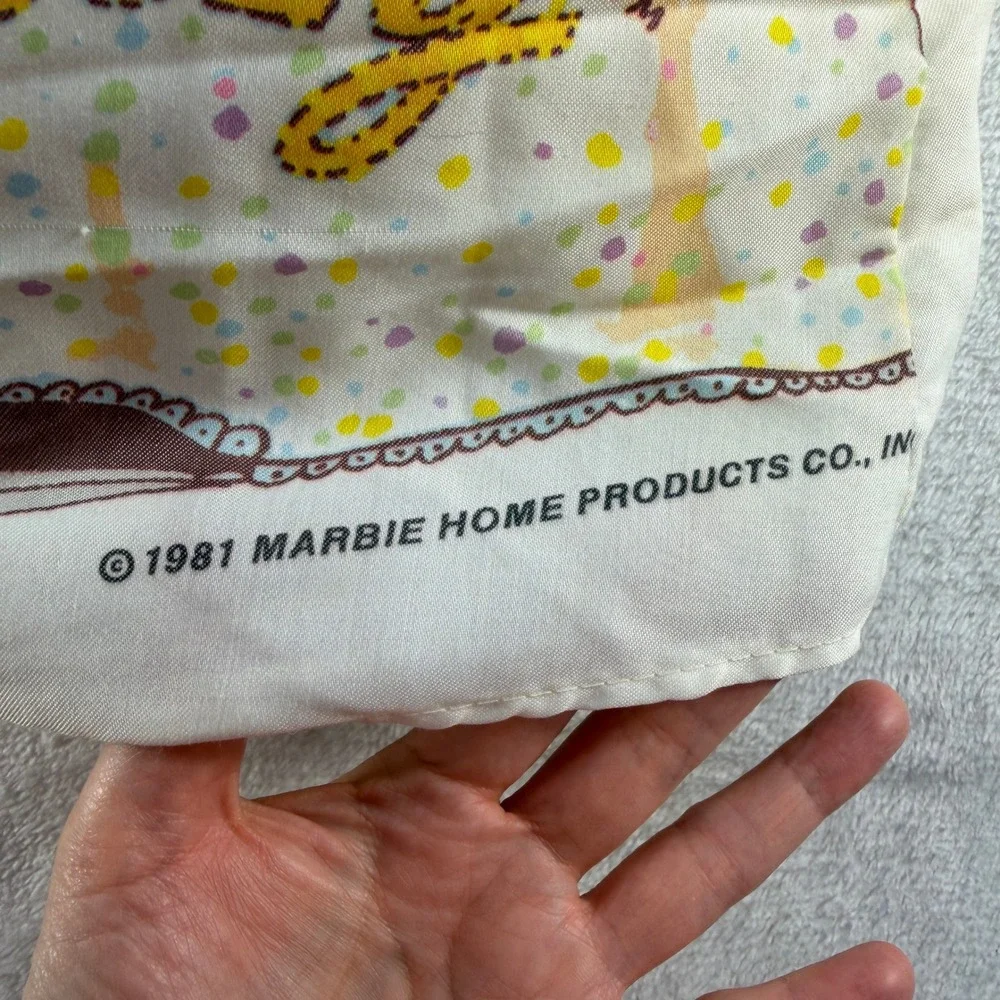 Rare Vintage 1981 Snoozy Suzy Marbie Home Products Pillow Cover Pillowcase